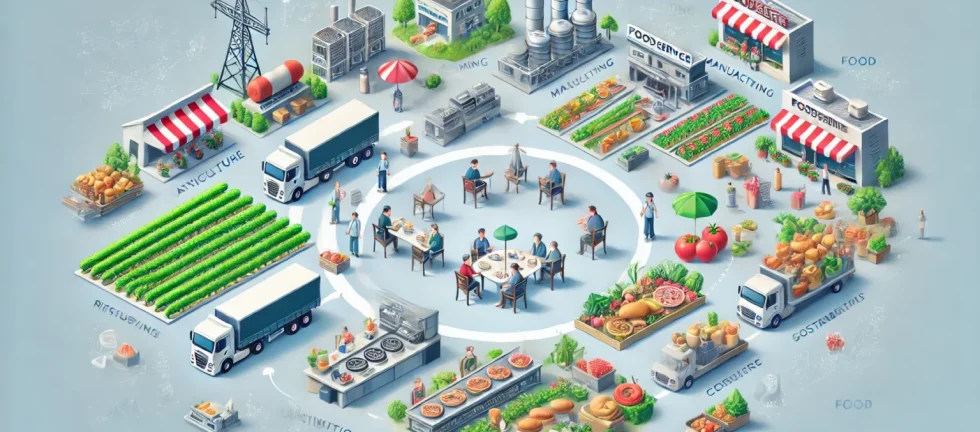 نمودار روندهای طراحی کترینگ و فناوری در صنعت خدمات غذایی سال 2025